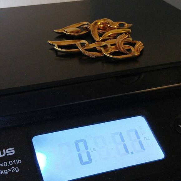 Vintage Napier Women's Bracelet, Gold Plated, Smooth Textured Links, 1980s - Picture 9 of 9